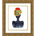 thumbnail image 1 of Brown, Tabitha 12x14 Gold Ornate Wood Framed with Double Matting Museum Art Print Titled - Flower Crown Silhouette IV, 1 of 4