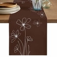 thumbnail image 1 of Brown Table Runner 72 Inches, Spring Flora Bed Runner Dresser Scarves Tabletop for Indoor Outdoor Parties/Ceremony/Banquet, 18" x 72", 1 of 8
