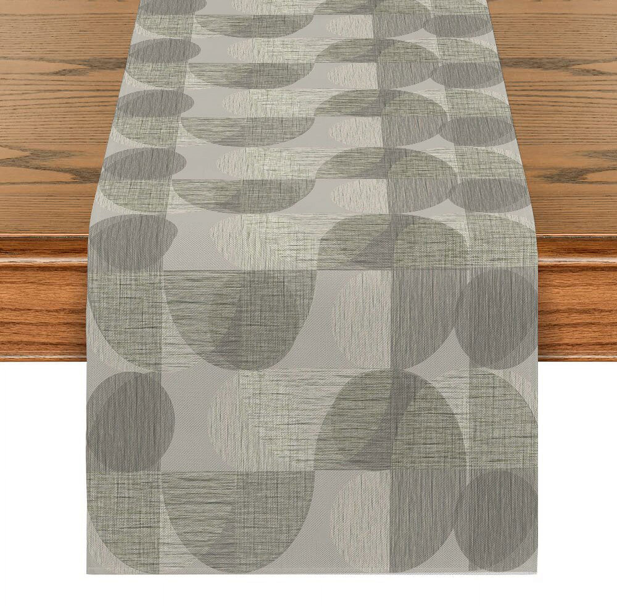Brown Table Runner for Wedding Table Tablecloth Geometry Retro