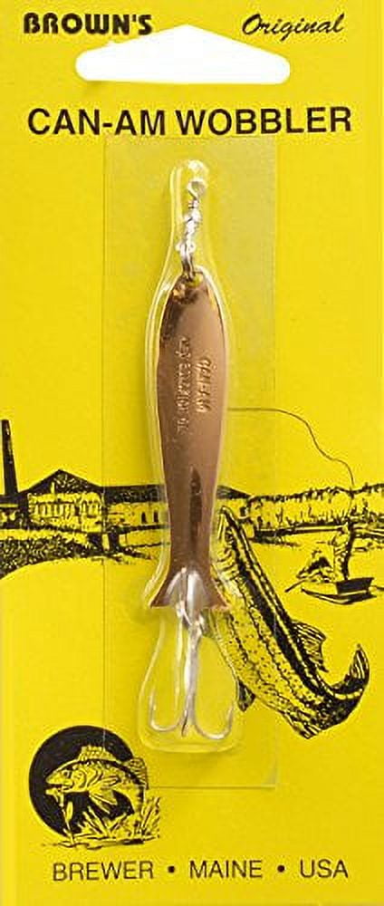 Brown Tackle CA160G Can Am Wobbler Junior Fishing Spoon Lure, Gold,  1/6-Ounce 