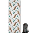 thumbnail image 1 of Brown and Teal Dinosaur Pattern Hot Yoga Mat Towel Non Slip for Hot Yoga - Quick-Drying Yoga Mat Cover with 4 Corner Pockets with Travel Bag - Hot Yoga Towel Non Slip 70"x26", 1 of 6