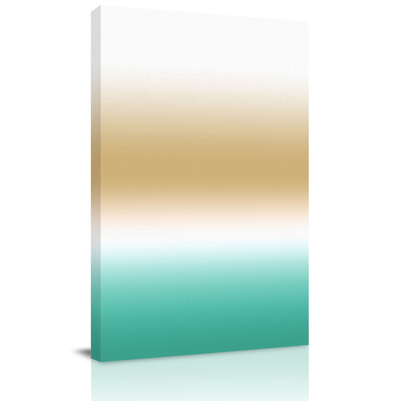 Brown and Teal Gradient Canvas Wall Art for Living Room, Minimalist ...