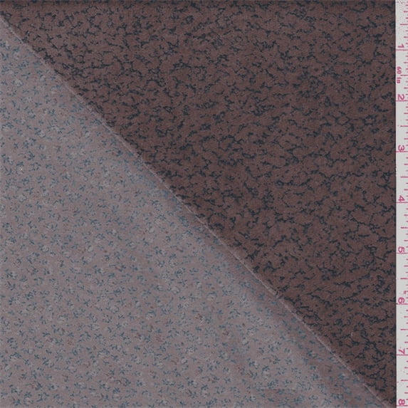 Brown/Teal Marble Velvet, Fabric Sold By the Yard
