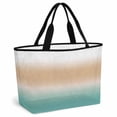 Brown Teal Ombre Beach Bag for Women, Large Breathable Mesh Beach Tote ...