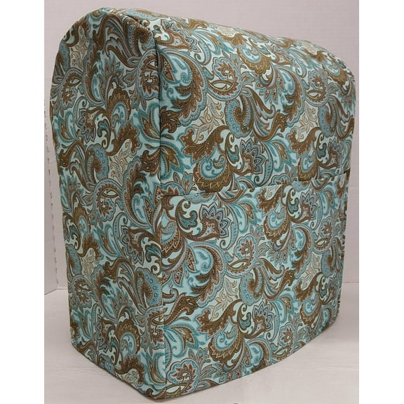 Brown & Teal Paisley Cover Compatible with Farberware 4.7qt Stand Mixer by Penny's Needful Things (All Brown & Teal Paisley)