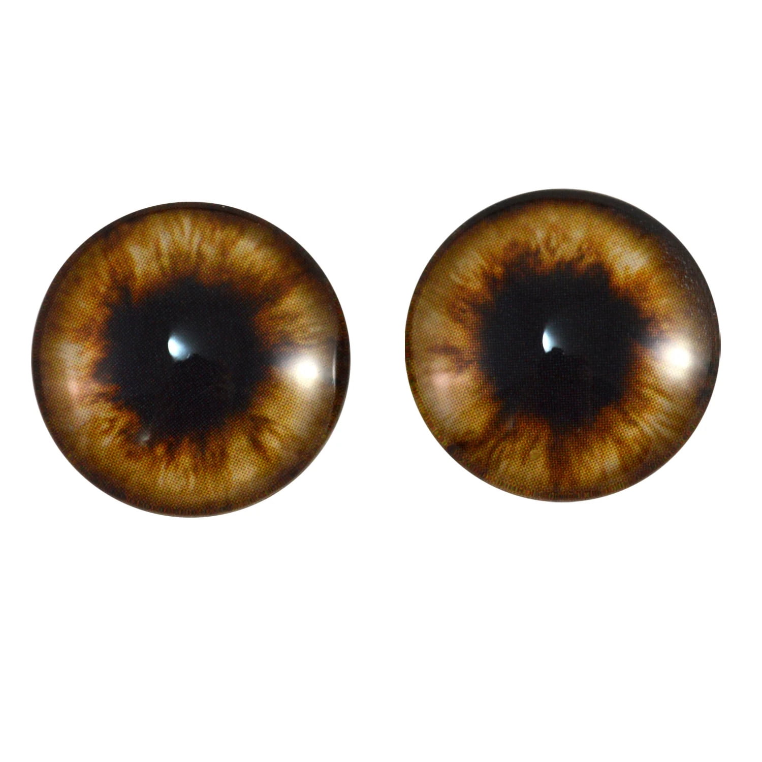  14mm Pair of Brown Teddy Bear Glass Eyes for Jewelry