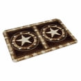thumbnail image 1 of Brown Texas Star Western Doormat Outdoor Entrance 18"x30", Country Retro Wooden Absorb Moisture Dirt Door Mats, Non-Slip Rubber Backing Floor Mats Indoor, Low-Profile Front Door Rugs, 1 of 9