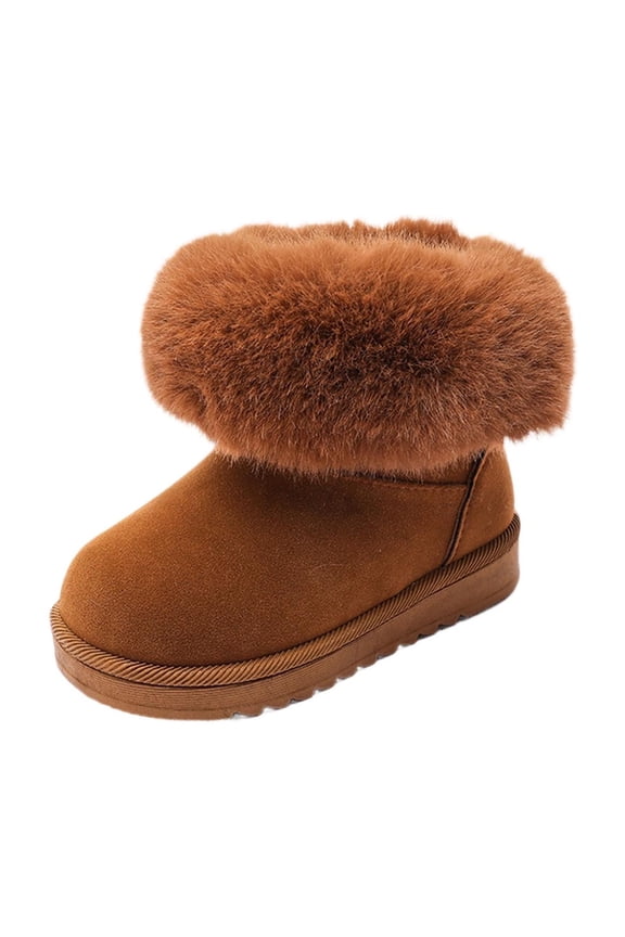 Brown These Winter Boots For Girls Include A Plush Interior And Warm Upper, Perfect For Toddlers Ages 18 To 24 Months To Ensure Dry And Cozy Feet.