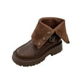 thumbnail image 1 of Brown Thick Soled British Style Martin Boots Two Way Short Boots Women Casual Fall Winter Style, 1 of 7