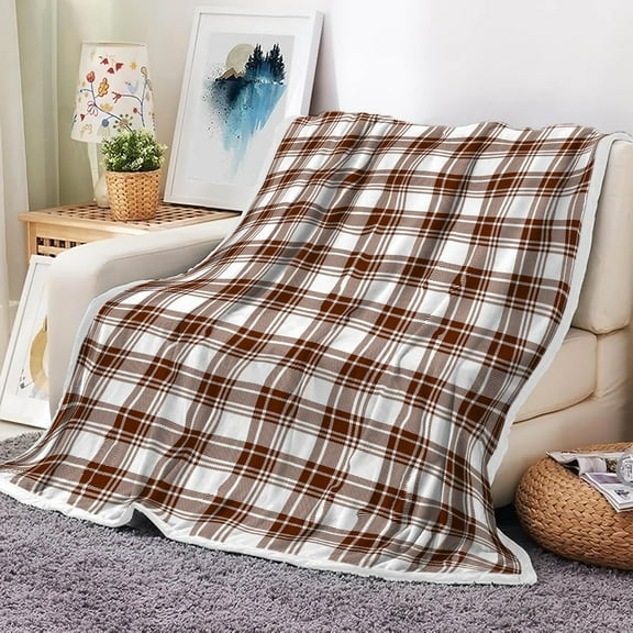 Brown Throw Blanket, Soft Cozy Microfiber Flannel Throw Blanket for Couch Bed Sofa, Warm Lightweight Blankets Home Decor for All Seasons 50x60 Inches