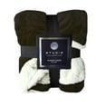 thumbnail image 1 of Brown Throw Blanket with White Sherpa 50 x 60 inches Crestmills, 1 of 6