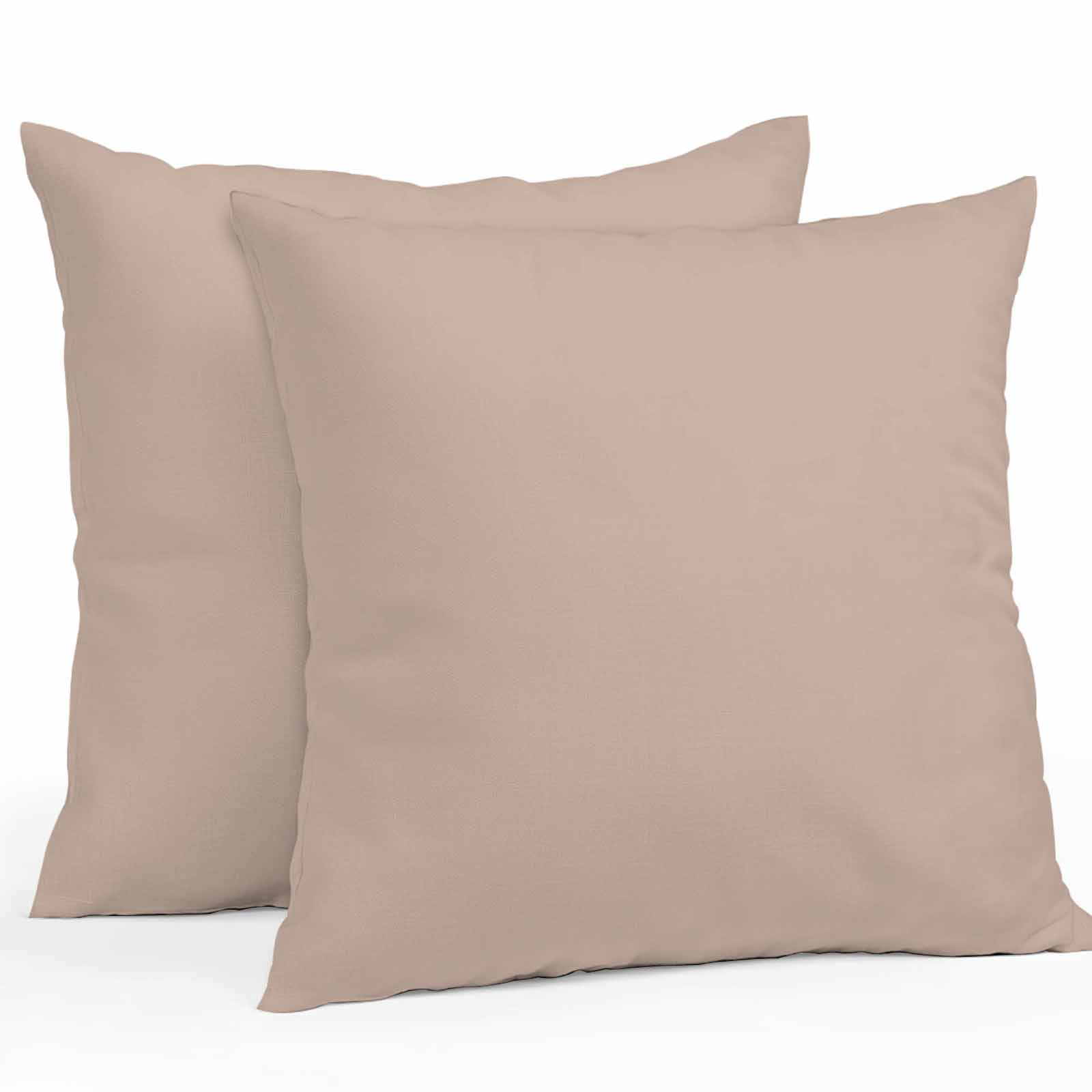 Brown Throw Pillow Covers 16x16 Inch Set of 2, Farmhouse Solid Brown Color Modern Art Waterproof Outdoor Pillow Covers, Decorative Cushion Pillowcases for Couch, Sofa, Bed, Garden, Patio