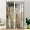 thumbnail image 1 of Brown Tie Dye Blackout Curtains Abstract Gradient Ombre Drapes, Watercolor Grunge Living Room Window Curtains,Aesthetic Hippie Style-52"W x 45"L (Pack of 2), 1 of 7