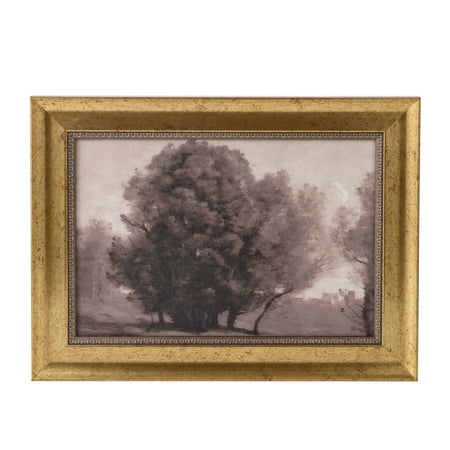 Home Decor Collection Sterling & Noble Home Modern Framed Brown Tones Trees Landscape 11.8"x15.75" Canvas Wall Art
