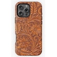 thumbnail image 1 of Brown Tooled Leather Western Cowboy Style Faux Texture Rustic X2312 Phone Case Compatible with iPhone 17 16 15 14 13 12 11 Pro Max – Premium Protection, 1 of 2