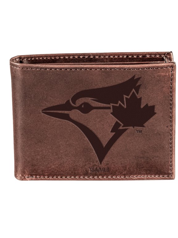 Brown Toronto Blue Jays Bi-Fold Leather Wallet