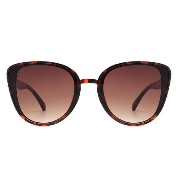 Brown Tortoiseshell Sunglasses - Vintage Pattern UV Protection Casual Date Outing Eyewear