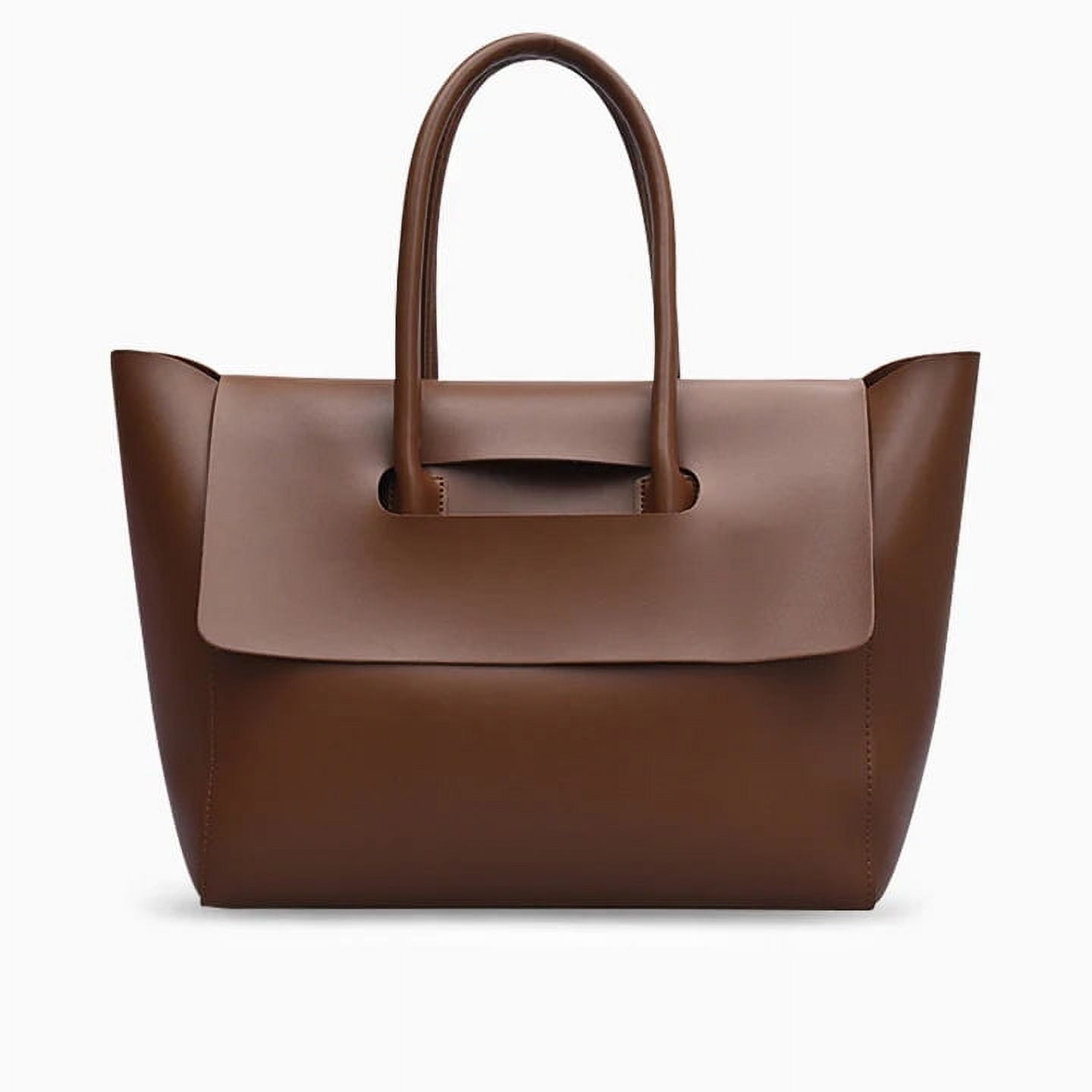 Brown Tote Bag For Women Large Capacity Designer Luxury New Trendy Shopping Laptop Handbag Retro Travel