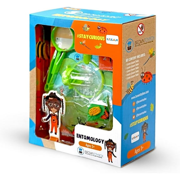 Brown Toy Box Willow Entomology STEAM Science Kit for Children Ages 5 Years and up