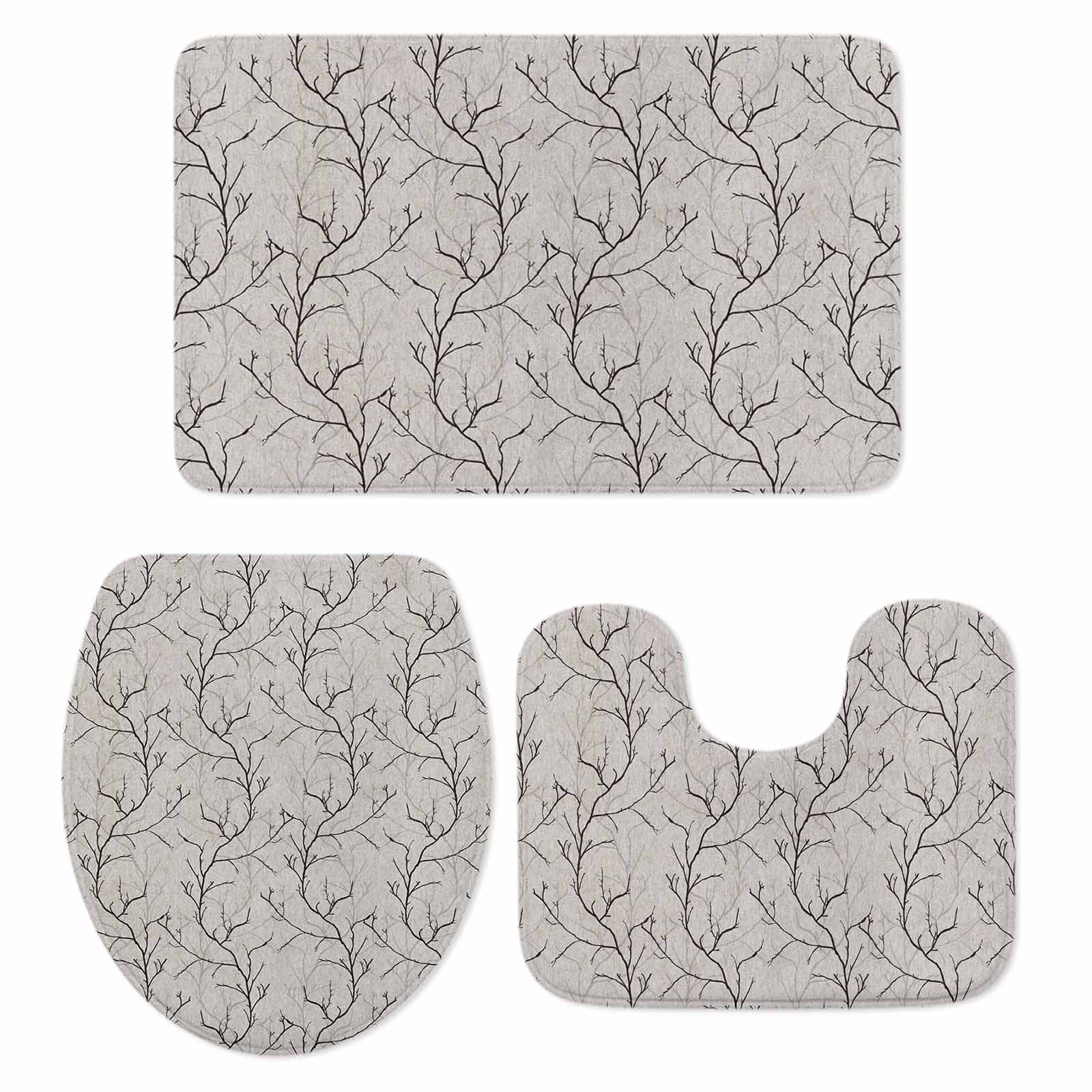Tree Branch Rugs Brown Tree Branch Bathroom Rugs Set Retro Classic Art Brown Tree ...