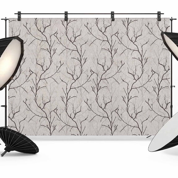 Brown Tree Branch Photography Backdrop 12x8FT, Retro Classic Art Brown Tree Branches Flower Photo Backdrops, Background for Photography Studio Photo Studio Background, Back Drop for Photoshoot