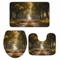 thumbnail image 1 of Brown Trees Bath Mat 3 Piece Bathroom Rug Set, Forest Art Decor Spring Summer Nature Leaf Non Slip Bath Rug Contour Mat and Toilet Lid Cover, Absorbent Shower Mats Soft Bath Rugs and Mats Sets, 1 of 8
