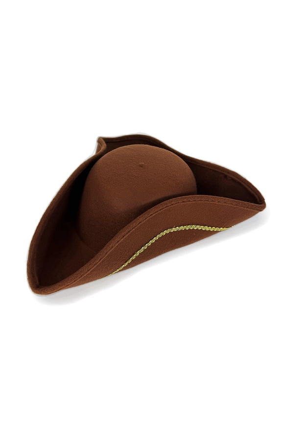 Brown Triangle Hat Style Hat Suitable for Stage Shows And Parties. Small Bucket Hat