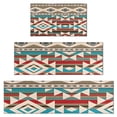 thumbnail image 1 of Brown Triangular Geometric Pattern Kitchen Rugs Sets Of 3,Kitchen Runner Rugs Non Skid Washable,Decorative Kitchen Floor Mats for Kitchen,Sink,Laundry,17"x30"+ 17"x47" + 17"x59", 1 of 6