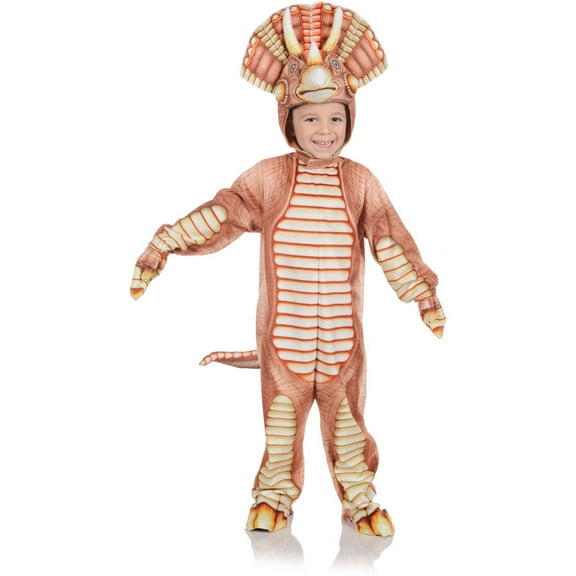 Prehistoric Dinosaur Brown Triceratops Costume Child's Small 4-6