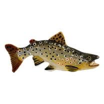 Brown Trout, Fish Pin, Hand Painted, FP010, 2" Lapel Pin, Hat, Brooch, Brooches, Jewelry, Gift, Fishing, Salmonoids, 100% Handmade in the USA, 200 Fish Designs Available