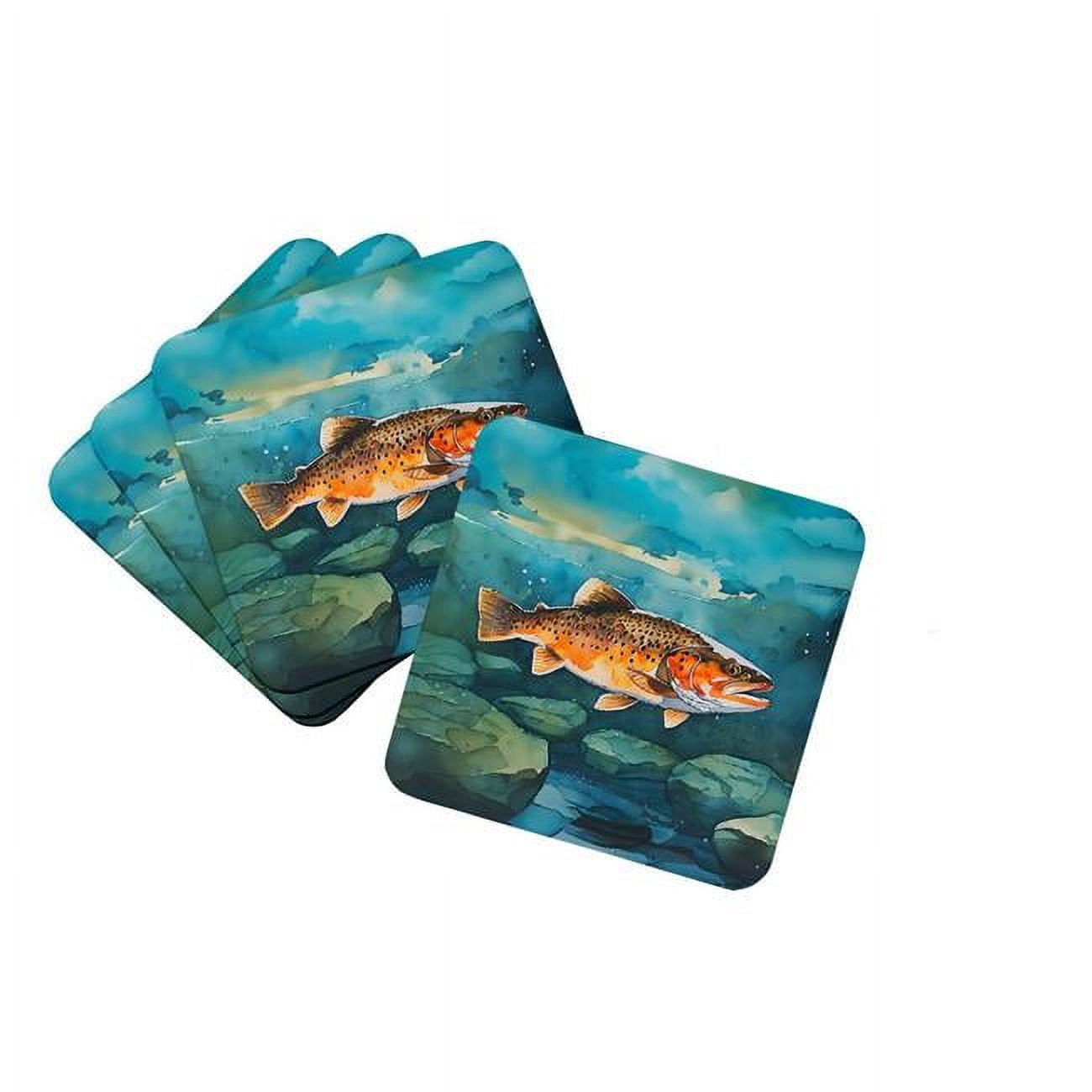 Brown Trout Foam Coasters 3.5 in x 3.5 in