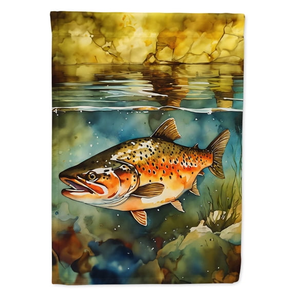 Brown Trout House Flag 28 in x 40 in