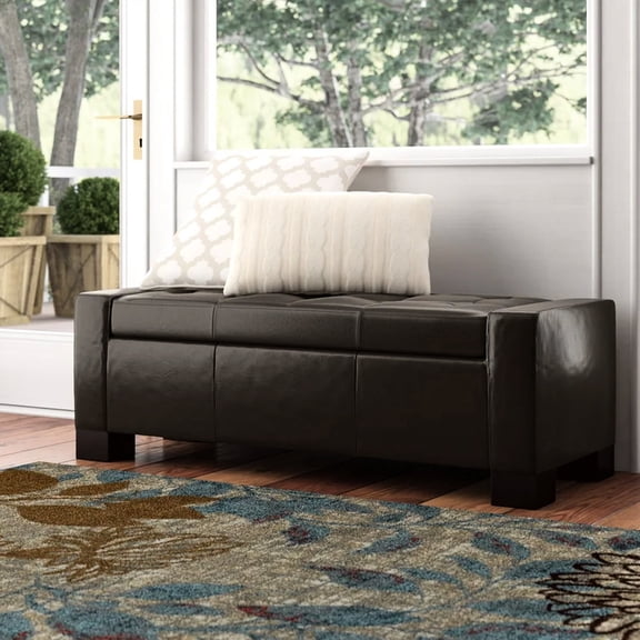 Brown Tufted Bench for Storage | In Home, Store Blankets and Pet Accessories