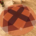 thumbnail image 1 of Brown Tufted wool rug 5x5, for Kid room, Living room, Tufted carpet, Geometric rugs., 1 of 6