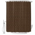 thumbnail image 1 of Brown Turquoise Bathroom Shower Curtains with Hooks, Vintage Minimalist Dark Brown Turquoise Solid Color Waterproof Fabric Washable Shower Curtain for Home Hotel Bathtub Decor 72x72 Inch, 1 of 9