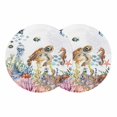 thumbnail image 1 of Brown Turtle Coastal Round 13 Inch Placemats Set of 2, Summer Beach Coral Seahorse Botanical HeatResistant Non Slip Place Mats for Dining Table, Wipeable Braided Kitchen Table Mats for Housewarming, 1 of 9