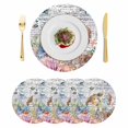 thumbnail image 1 of Brown Turtle Coastal Round 15 Inch Placemats Set of 4, Summer Beach Coral Seahorse Ocean Octopus HeatResistant Non Slip Place Mats for Dining Table, Wipeable Kitchen Table Mats for Housewarming, 1 of 9