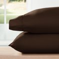thumbnail image 1 of Noble Linens 2 Piece Pillow Case Set, Chocolate, King, 1 of 11