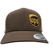 Brown United Parcel Service Official Style Color Embroidered Patch Side Snapback Khaki Brown Baseball Cap Hat