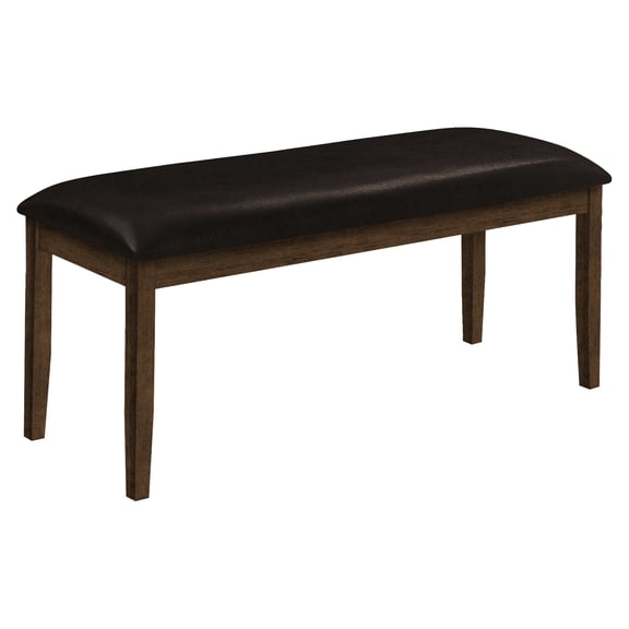 Brown Upholstered 48" Rectangular Bench - Solid Wood Base For Dining Room With Upholstery Construction All Rooms