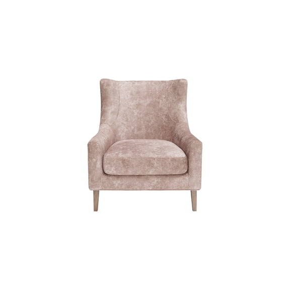 Brown Upholstered Chair - Hi Back Accent With Wrapped Cushion And Construction Brown, Cushion, Comfortable Seating