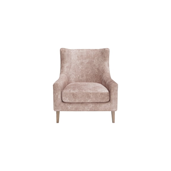 Brown Upholstered Hi Back Accent Chair - 1.8 Density Foam Padding, Padded Sides And For Calm Area, Fabric, Sinous Springs Calming,