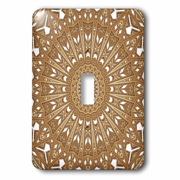3dRose, Brown Variation Decorative Kaleidoscope, single toggle switch