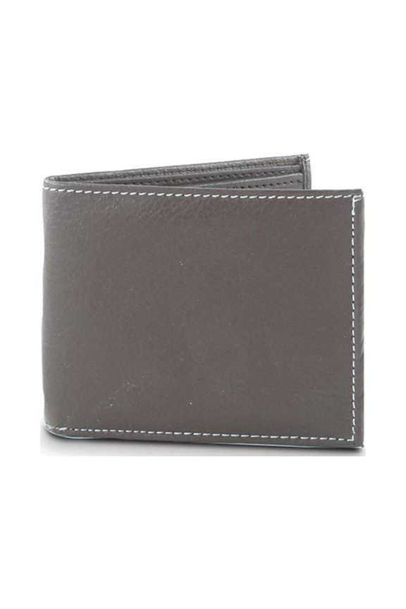 Brown Vegan Leather Top Flap 6-Slot Wallet with ID Window and Gift Box