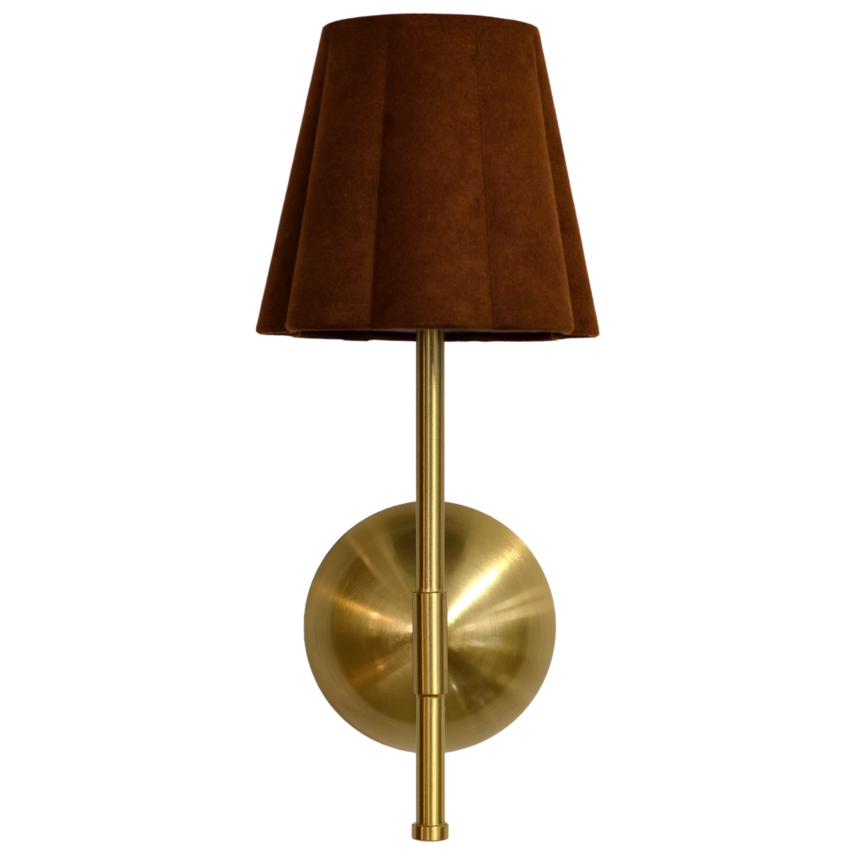 Home Decor Collection Sterling & Noble Home Brown Rounded Pleated Rechargeable Wall Sconce