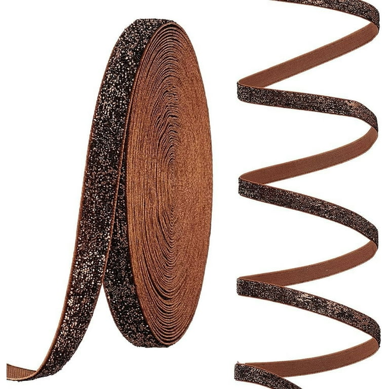 Brown Velvet Ribbon20 Yards (3/8 inch) Sparkle Polester Ribbons