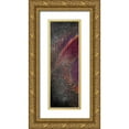thumbnail image 1 of Brown, Victoria 11x24 Gold Ornate Wood Framed with Double Matting Museum Art Print Titled - Fused Peacock 1, 1 of 4