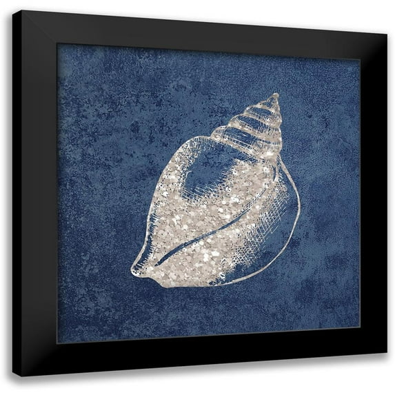 Brown, Victoria 12x12 Black Modern Framed Museum Art Print Titled - Sea Life Blues 2