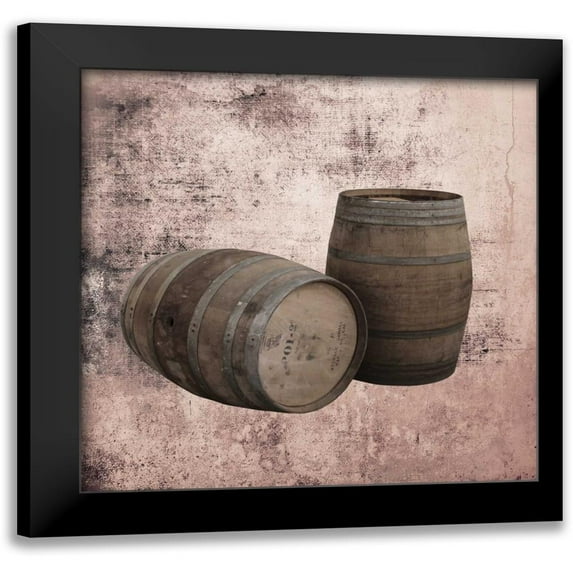 Brown, Victoria 12x12 Black Modern Framed Museum Art Print Titled - Wine Barrels 2