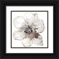 thumbnail image 1 of Brown, Victoria 12x12 Black Ornate Wood Framed with Double Matting Museum Art Print Titled - Floral-White, 1 of 4